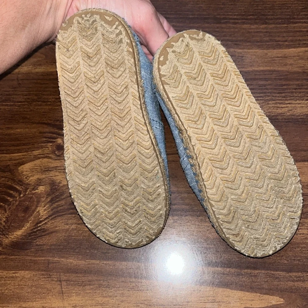 Toms Kids Light Blue Denim Slip-On Moccasins
